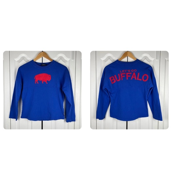 SPIRIT JERSEY Other - Buffalo Bills Spirit Jersey Shirt Kids Boys Size L Let’s Go Buffalo Long Sleeve